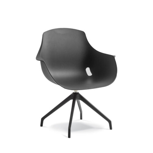 Bellini Black Polyprop Chair - Nylon Legs