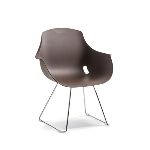 Bellini Putty Polyprop Chair - Sleigh Base