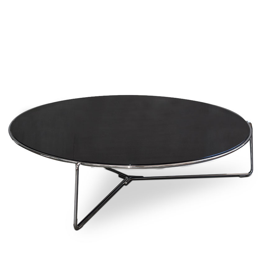 black side table glass